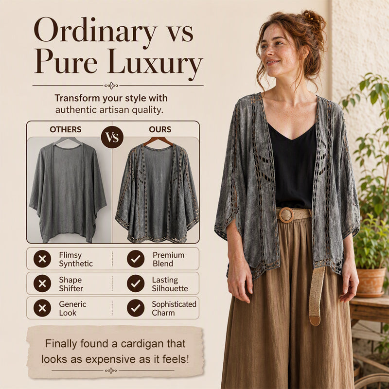 Women's Loose Hollow Lace Cardigan