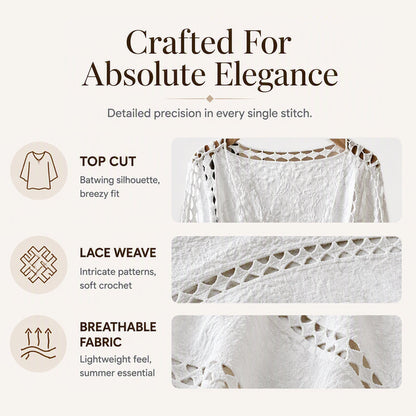 Women's Loose Hollow Lace Cardigan