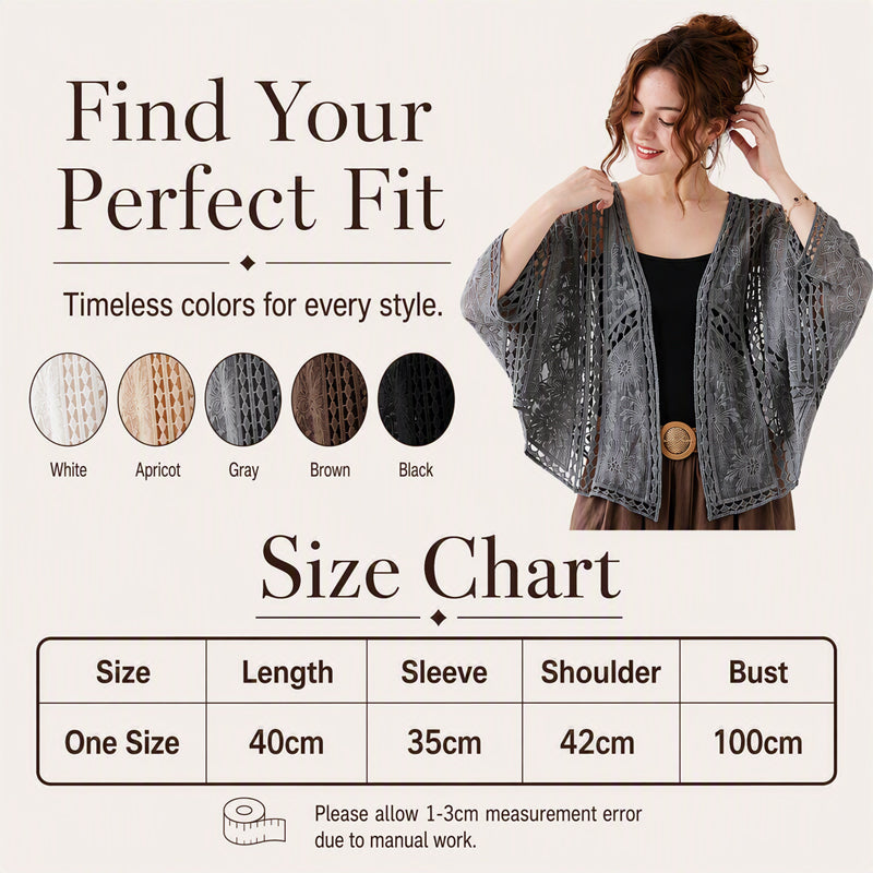 Women's Loose Hollow Lace Cardigan