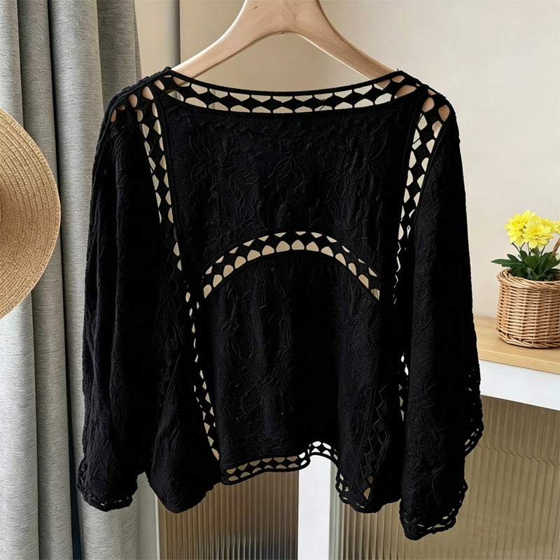 Women's Loose Hollow Lace Cardigan