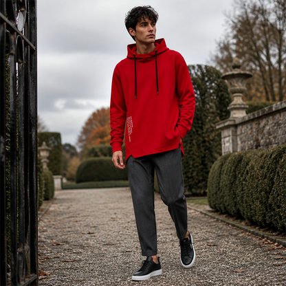 Men's Casual Loose Hooded Sweatshirt