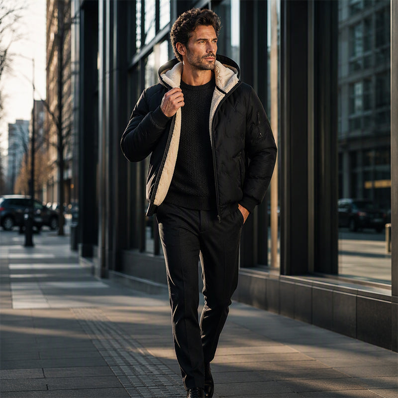 Men's Winter Thickened Hooded Jacket