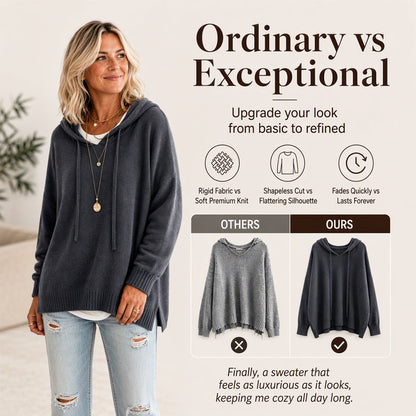Women's Casual Hooded Knit Sweater