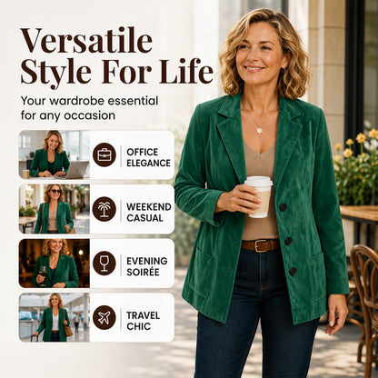 Women's Suede Blazer Jacket