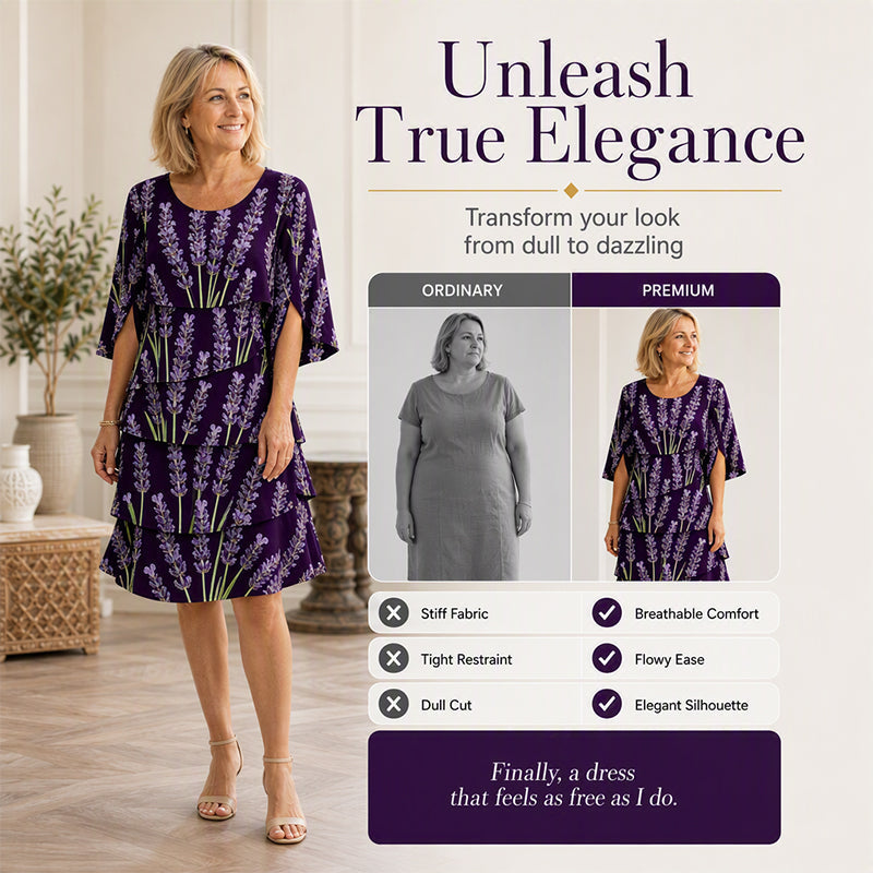 Women's Floral Print Ruffle Tiered Dress