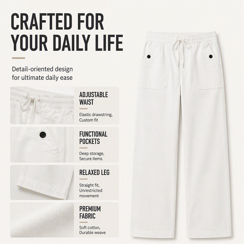 Women's Casual Drawstring Cargo Pants
