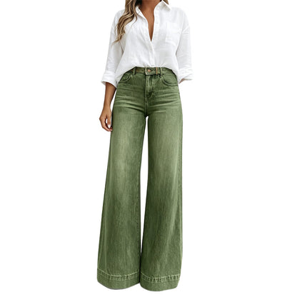Leg-Lengthening Wide-Leg Jeans