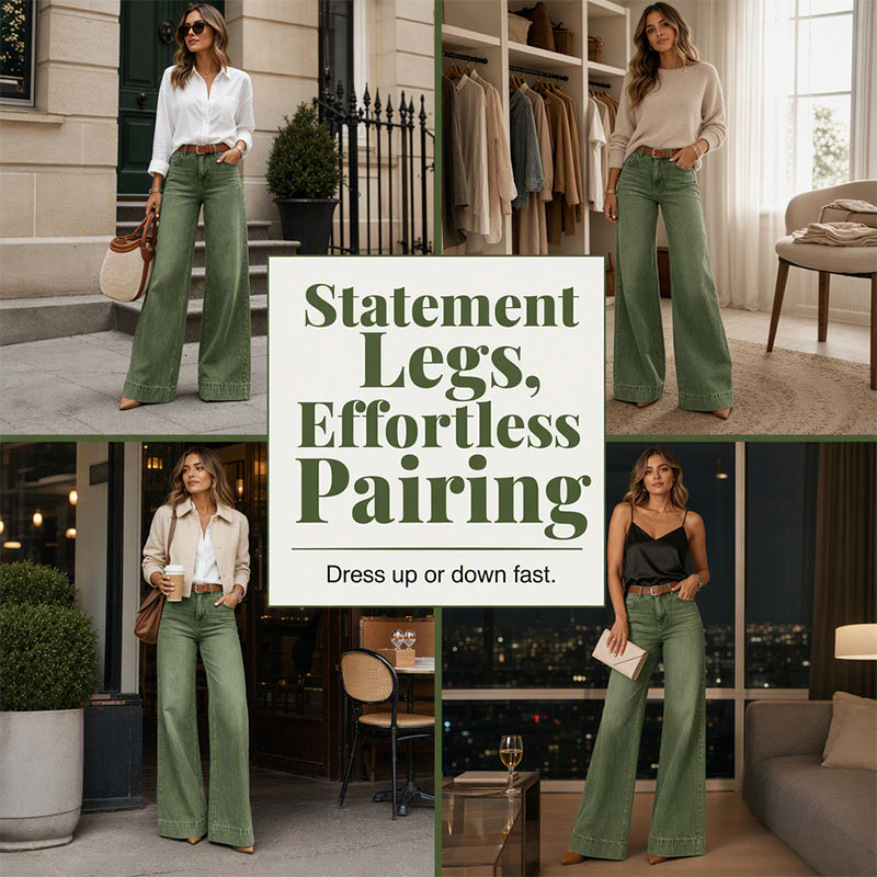 Leg-Lengthening Wide-Leg Jeans
