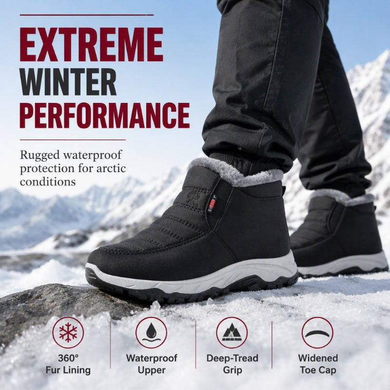 💥Winter Fashion: Warm, Fleece-Lined, Non-Slip Snow Boots