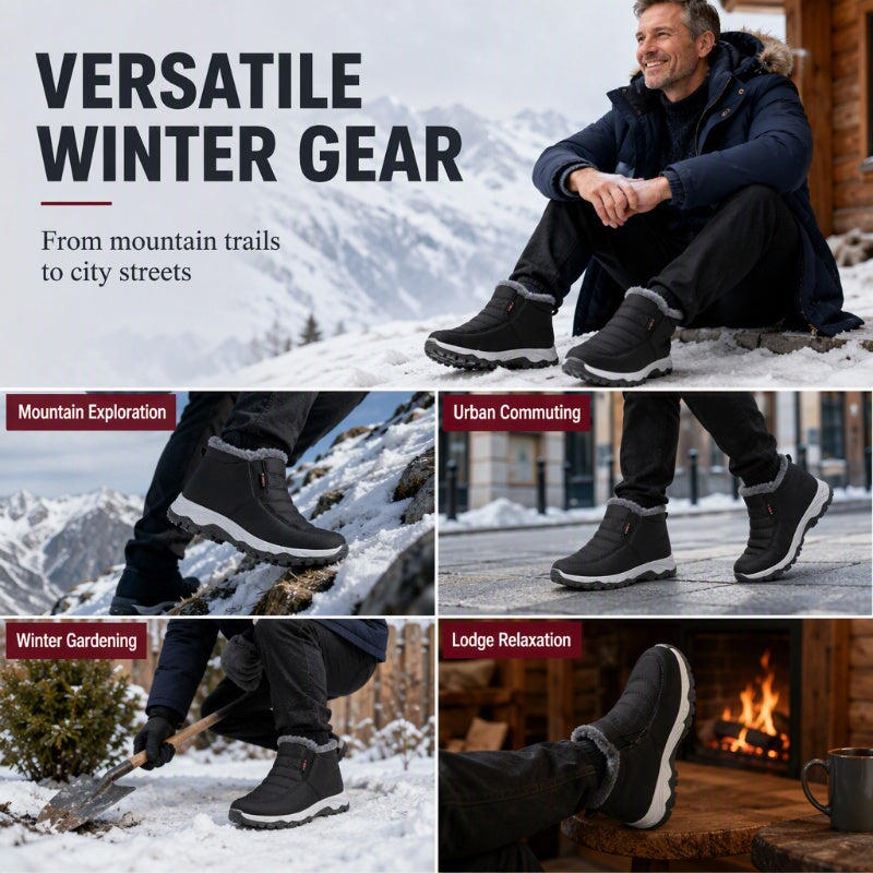 💥Winter Fashion: Warm, Fleece-Lined, Non-Slip Snow Boots