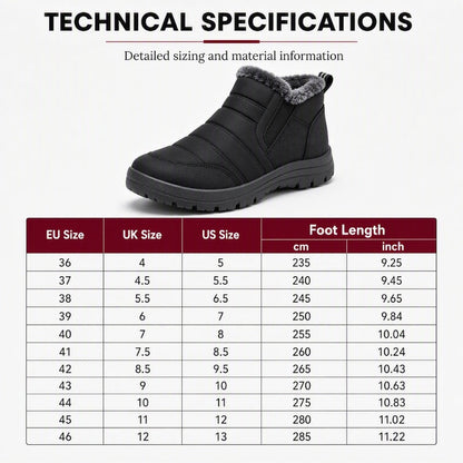 💥Winter Fashion: Warm, Fleece-Lined, Non-Slip Snow Boots