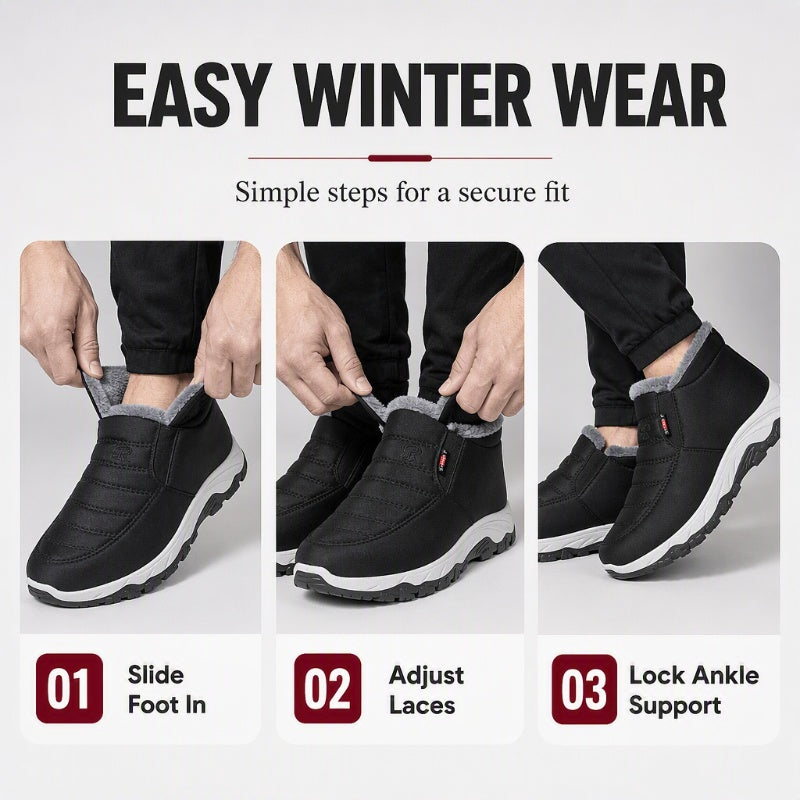 💥Winter Fashion: Warm, Fleece-Lined, Non-Slip Snow Boots