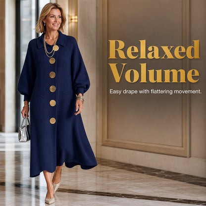 Women's Elegant Long-Sleeve Knit Dress