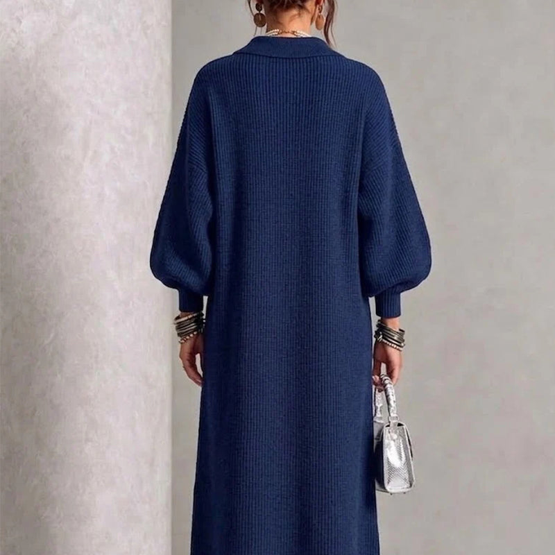 Women's Elegant Long-Sleeve Knit Dress