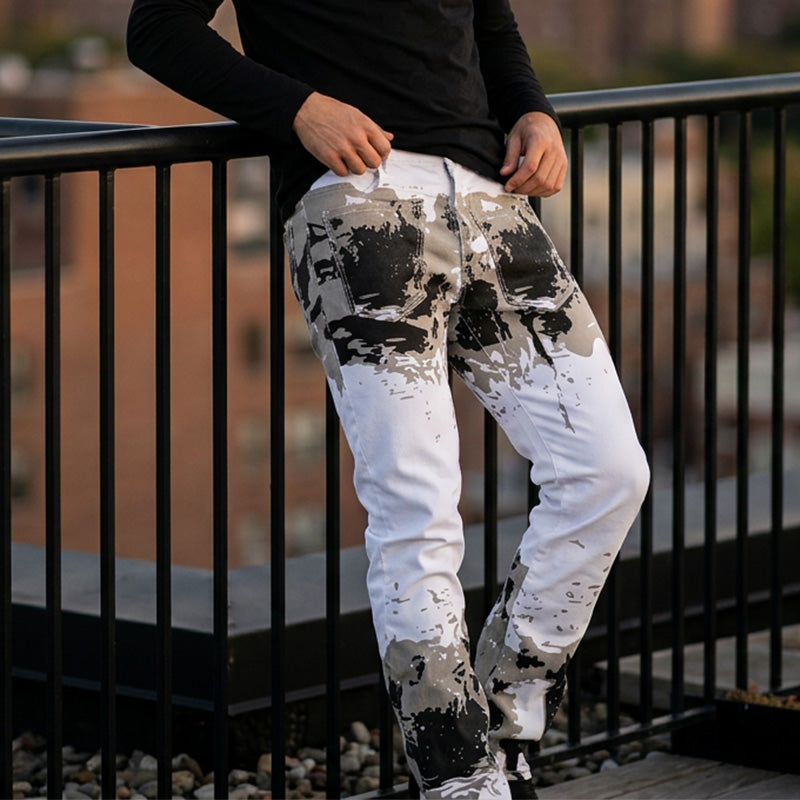 Men's Trendy Camo Slim Jeans