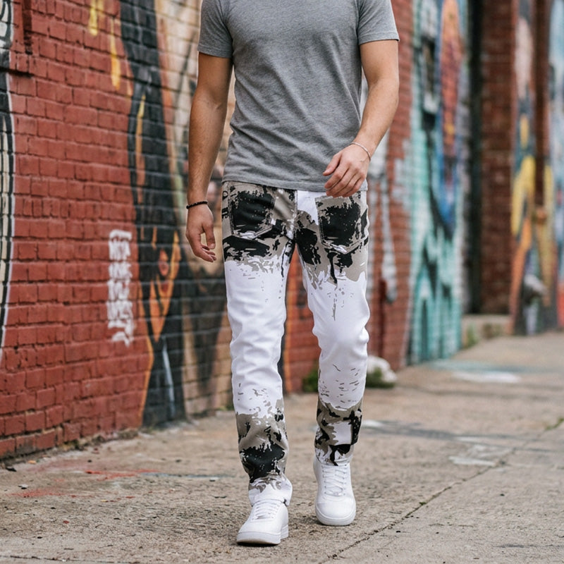 Men's Trendy Camo Slim Jeans