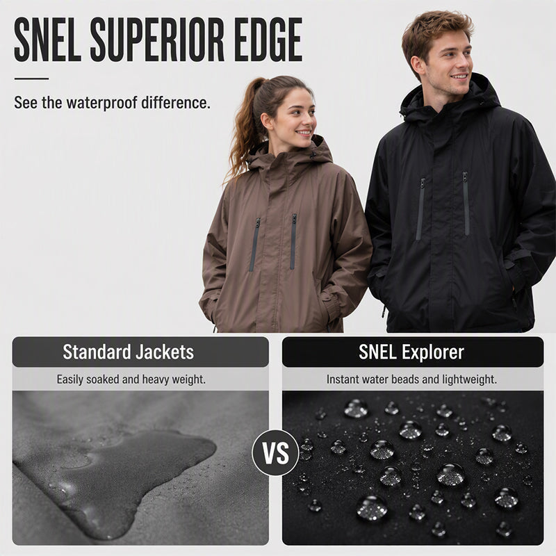 Men's Windproof Hooded Cargo Jacket Waterproof Outdoor Streetwear Coat
