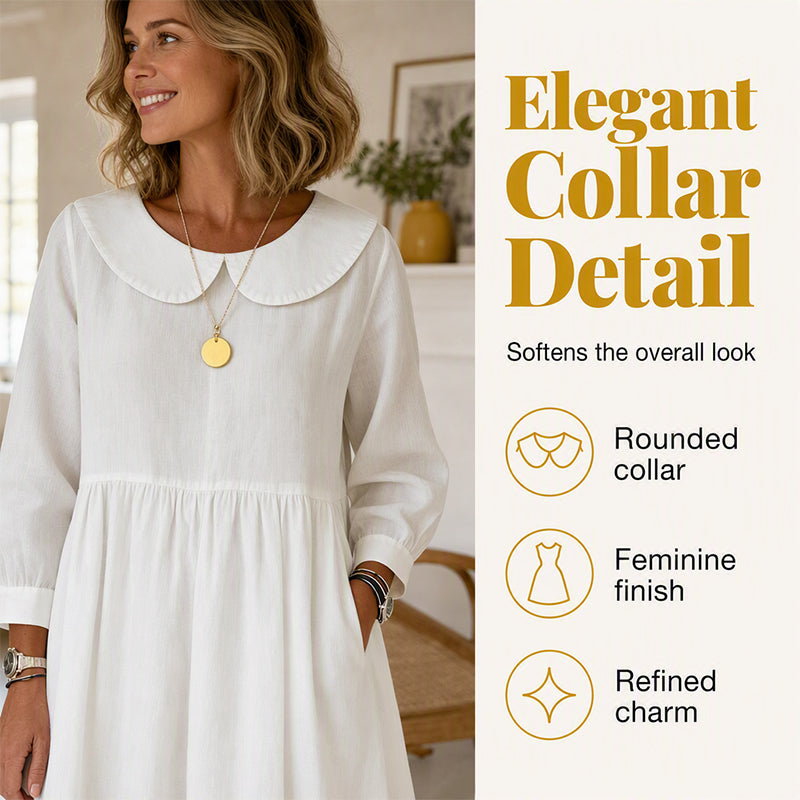 Women's  Loose Long Sleeve Maxi Dress with Pockets