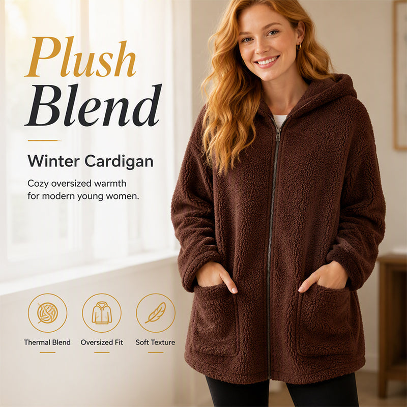 Women's Casual Warm Hooded Zipper Jacket