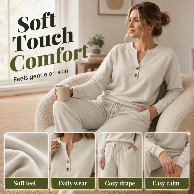 Women's Effortless Top & Wide-leg Pants Set