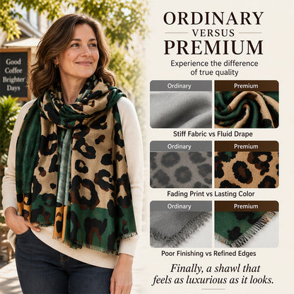 Versatile Lightweight Leopard Print Shawl Scarf