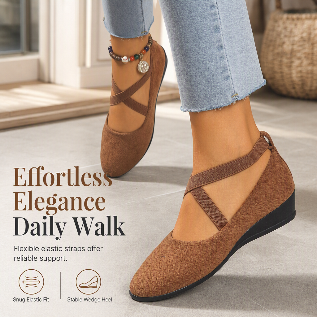 Women's Pointed-Toe Wedge Slip-On Shoes