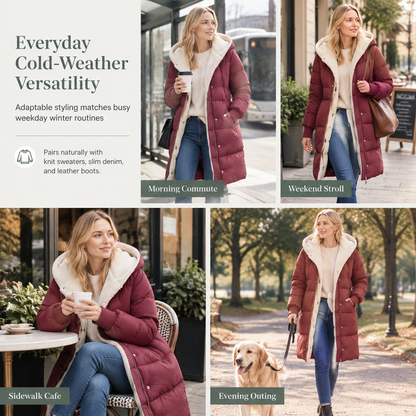 Solid Color Double Sided Hooded Long Sleeve Slim Fit Cardigan Coat