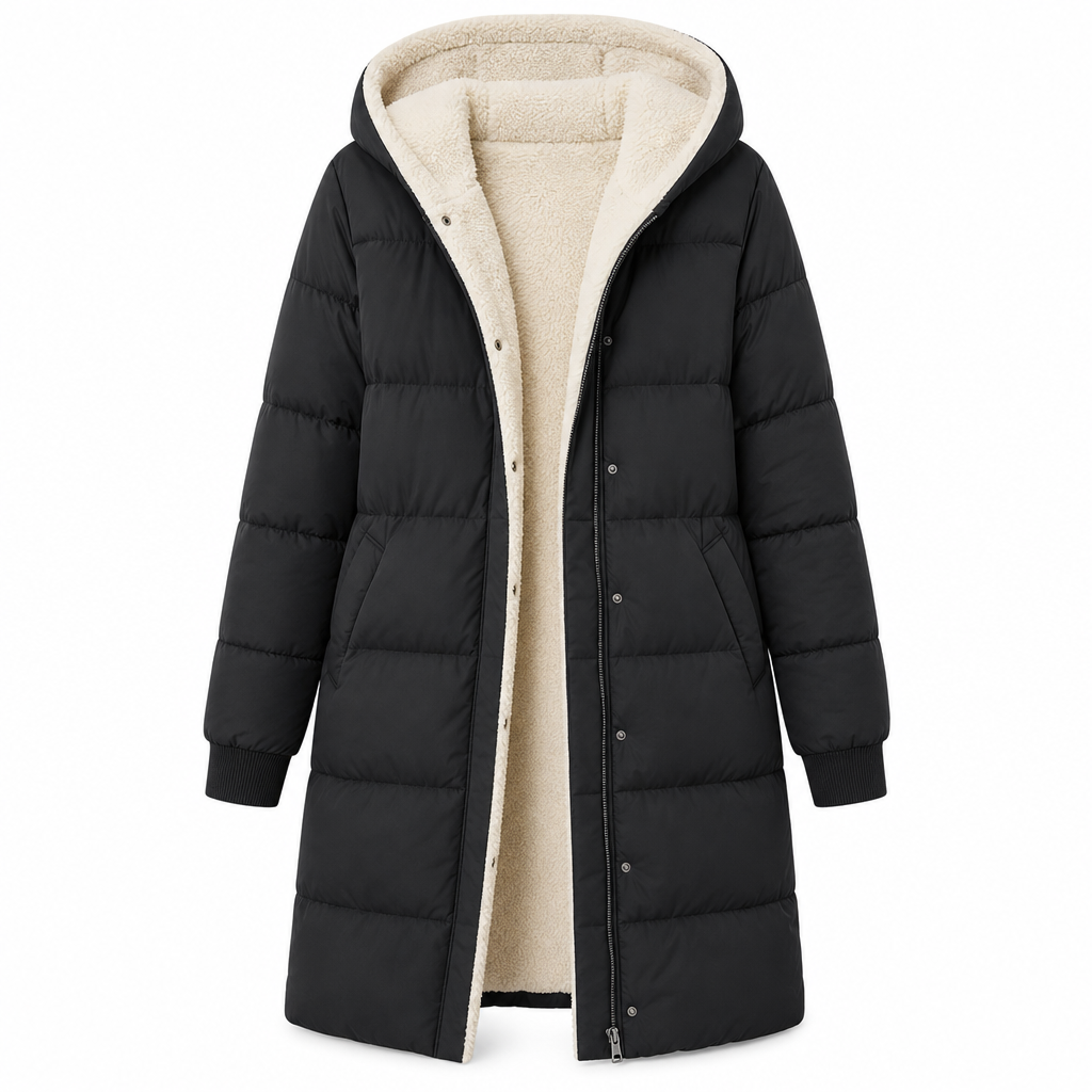 Solid Color Double Sided Hooded Long Sleeve Slim Fit Cardigan Coat