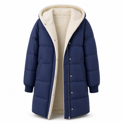Solid Color Double Sided Hooded Long Sleeve Slim Fit Cardigan Coat